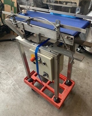 Transport bandje in combinatie printkop Eigenbouw, blauw, bouwjaar 201
